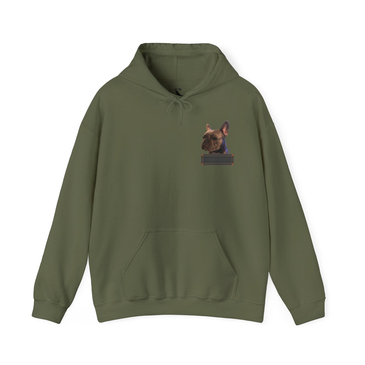 Bobo the Pocket Frenchie Unisex Heavy Blend™ Hoodie - All The Fauna - Support Animal Shelter Fundraising - Gifts for Animal Lovers