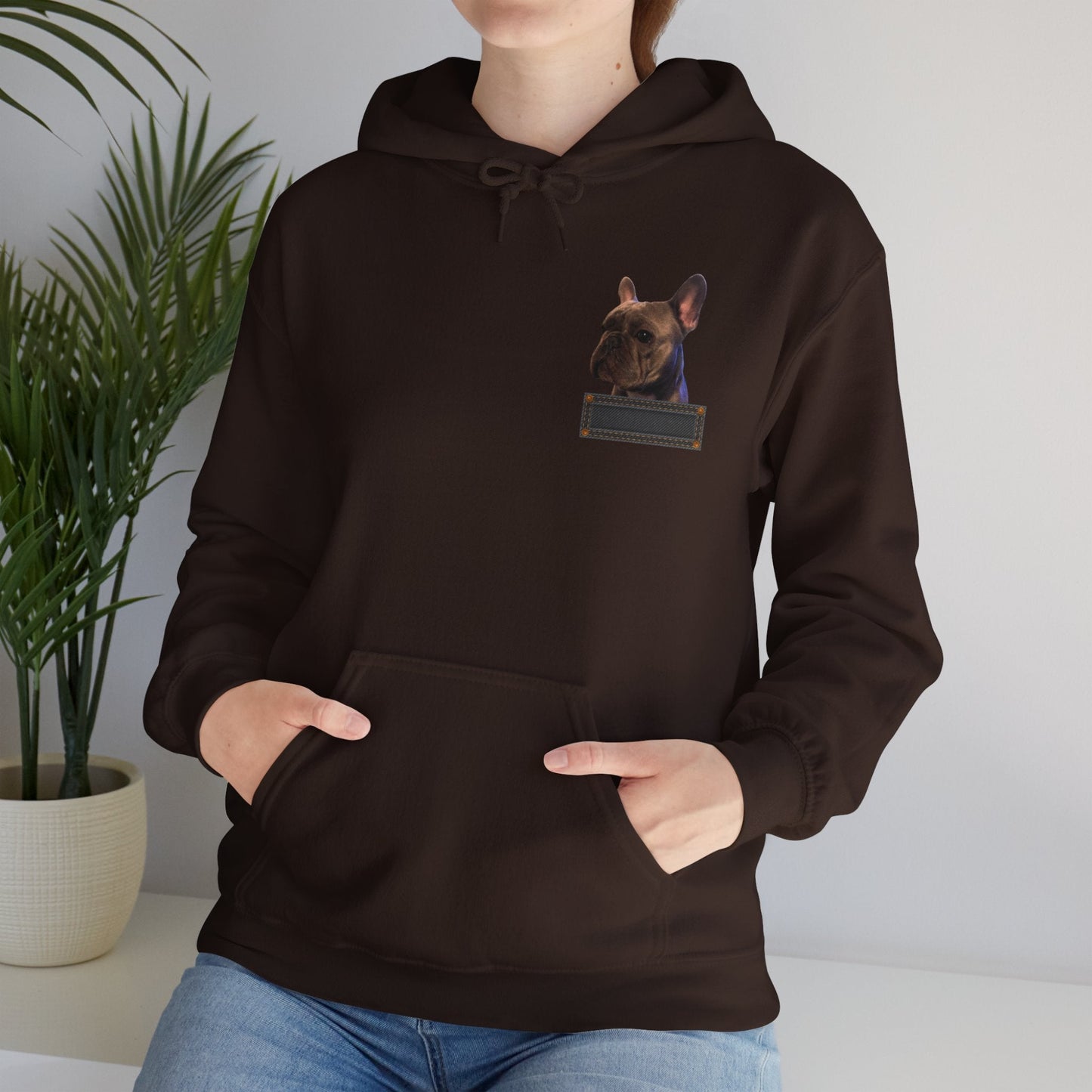 Bobo the Pocket Frenchie Unisex Heavy Blend™ Hoodie - All The Fauna - Support Animal Shelter Fundraising - Gifts for Animal Lovers