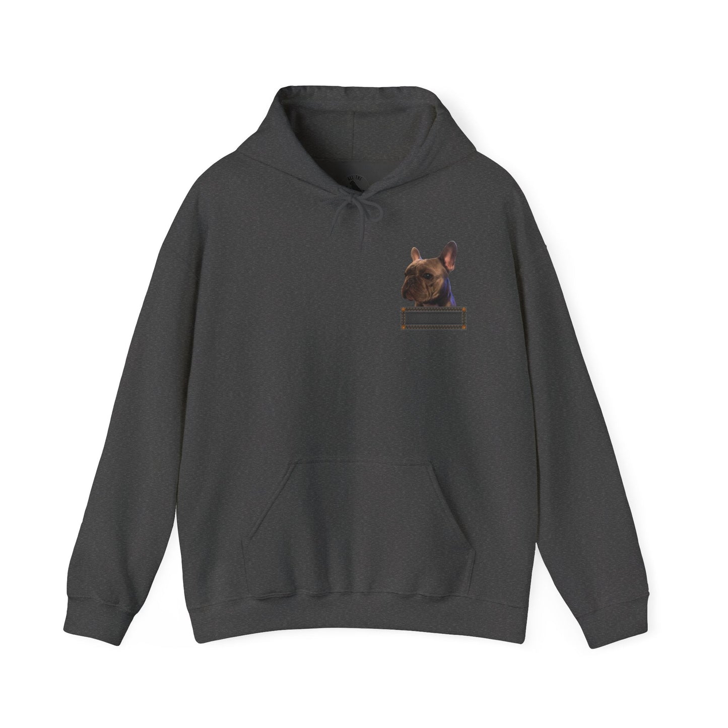 Bobo the Pocket Frenchie Unisex Heavy Blend™ Hoodie - All The Fauna - Support Animal Shelter Fundraising - Gifts for Animal Lovers