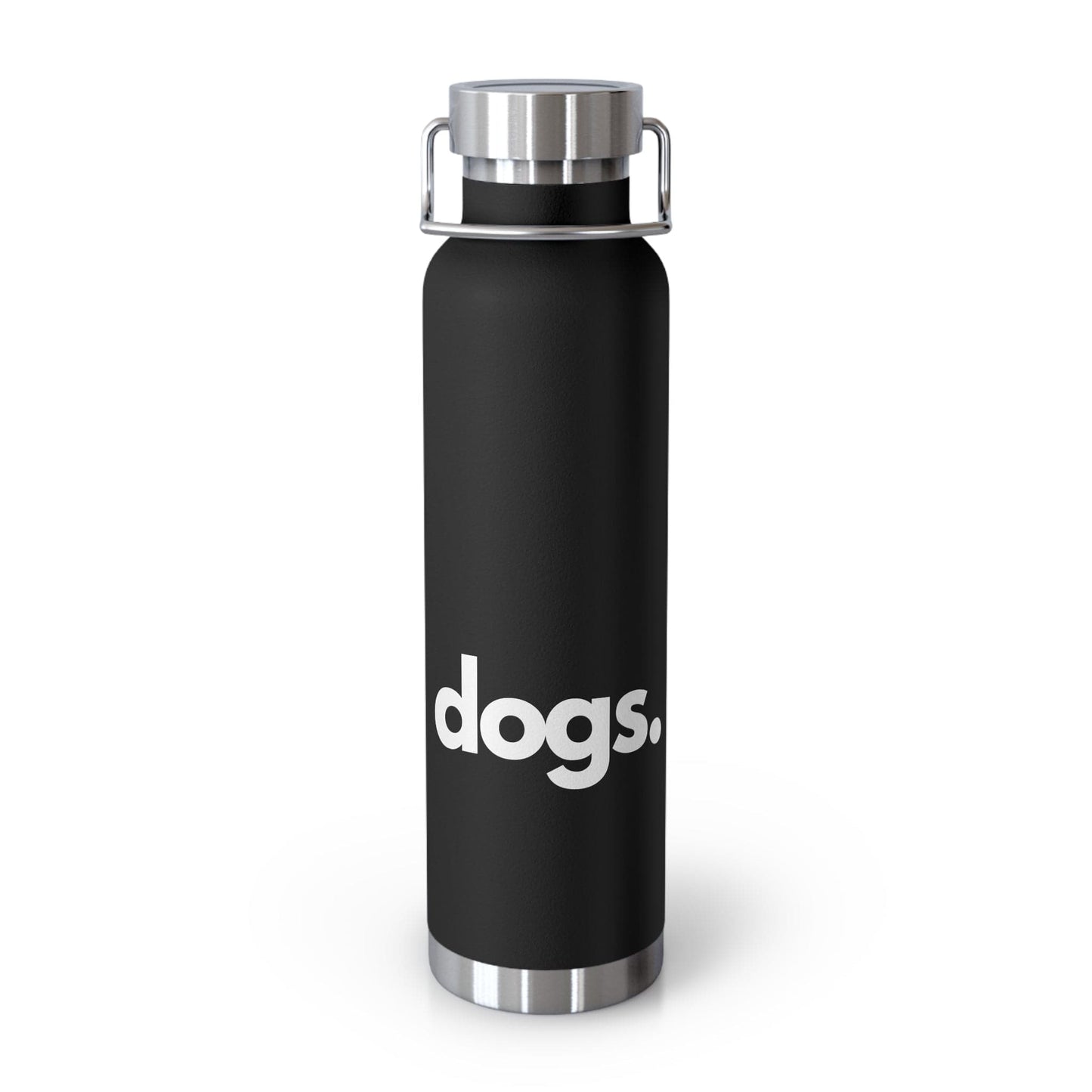 Printify Bottles Black DOGS, PERIOD. Copper Vacuum Insulated Bottle 22 oz