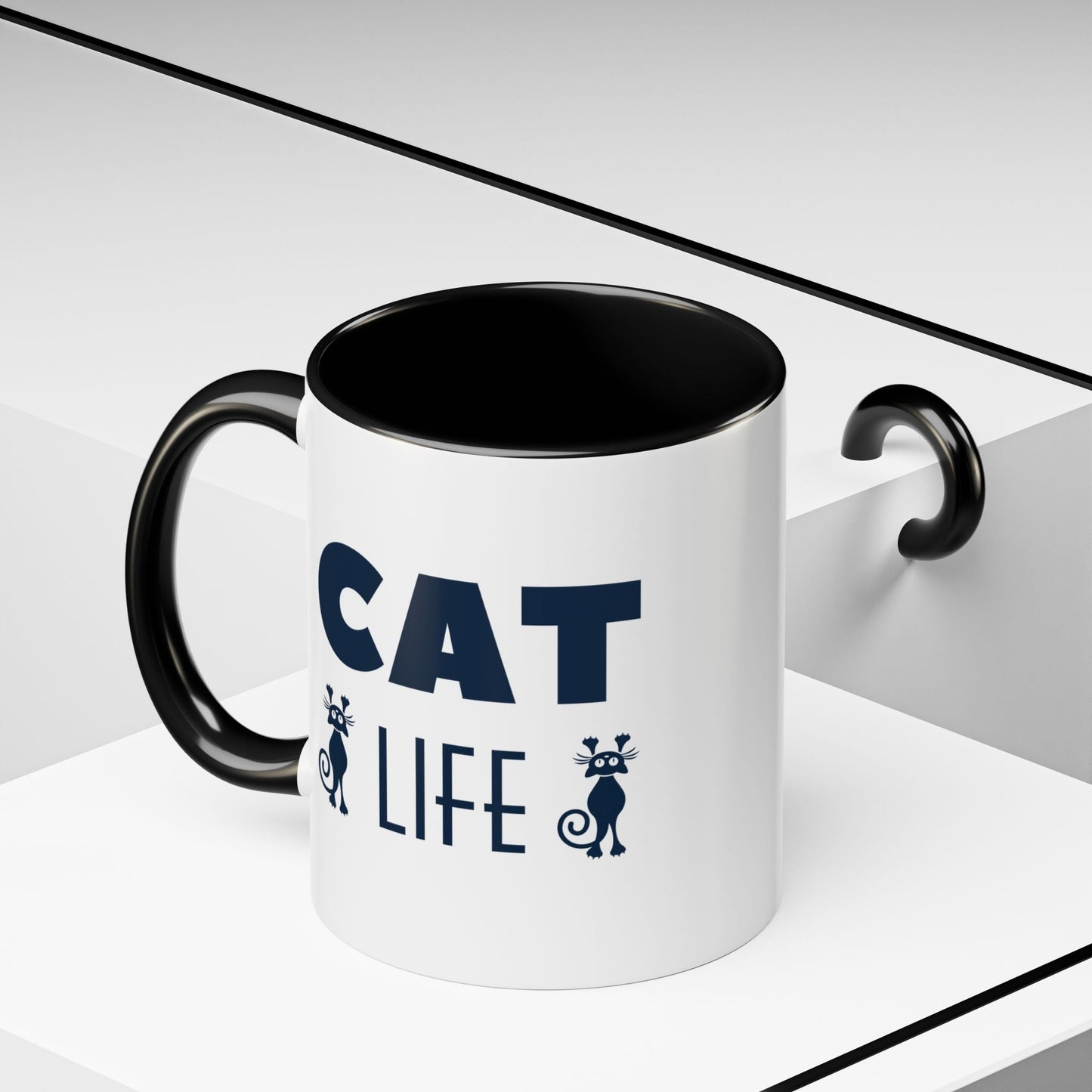 CAT Life Ceramic Coffee Mug - All The Fauna - Support Animal Shelter Fundraising - Gifts for Animal Lovers