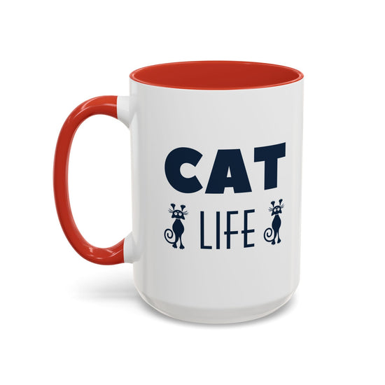 CAT Life Ceramic Coffee Mug - All The Fauna - Support Animal Shelter Fundraising - Gifts for Animal Lovers