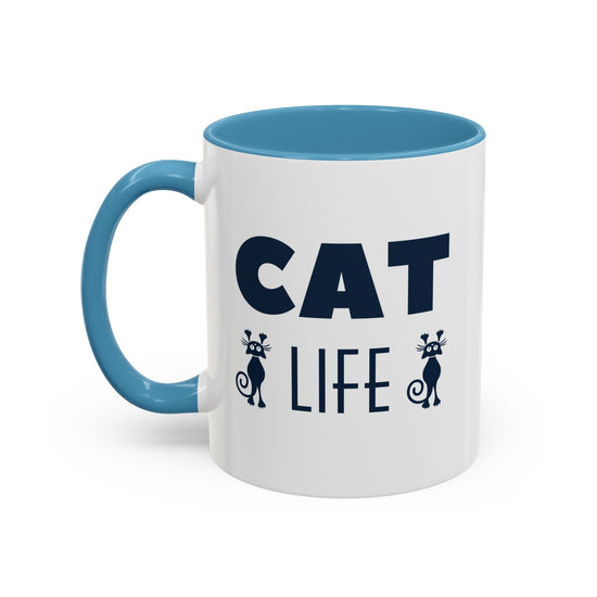 CAT Life Ceramic Coffee Mug - All The Fauna - Support Animal Shelter Fundraising - Gifts for Animal Lovers