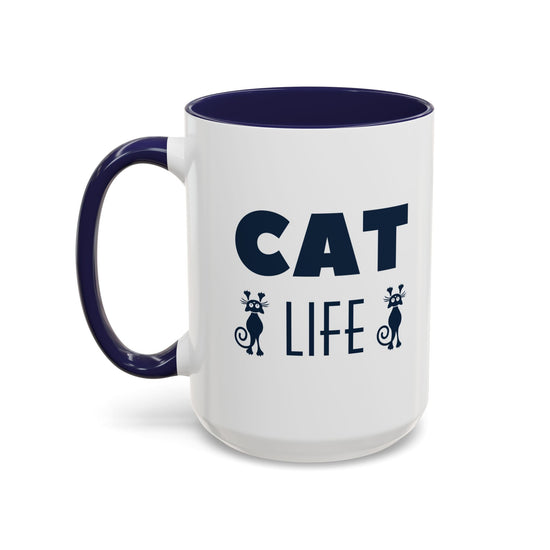 CAT Life Ceramic Coffee Mug - All The Fauna - Support Animal Shelter Fundraising - Gifts for Animal Lovers