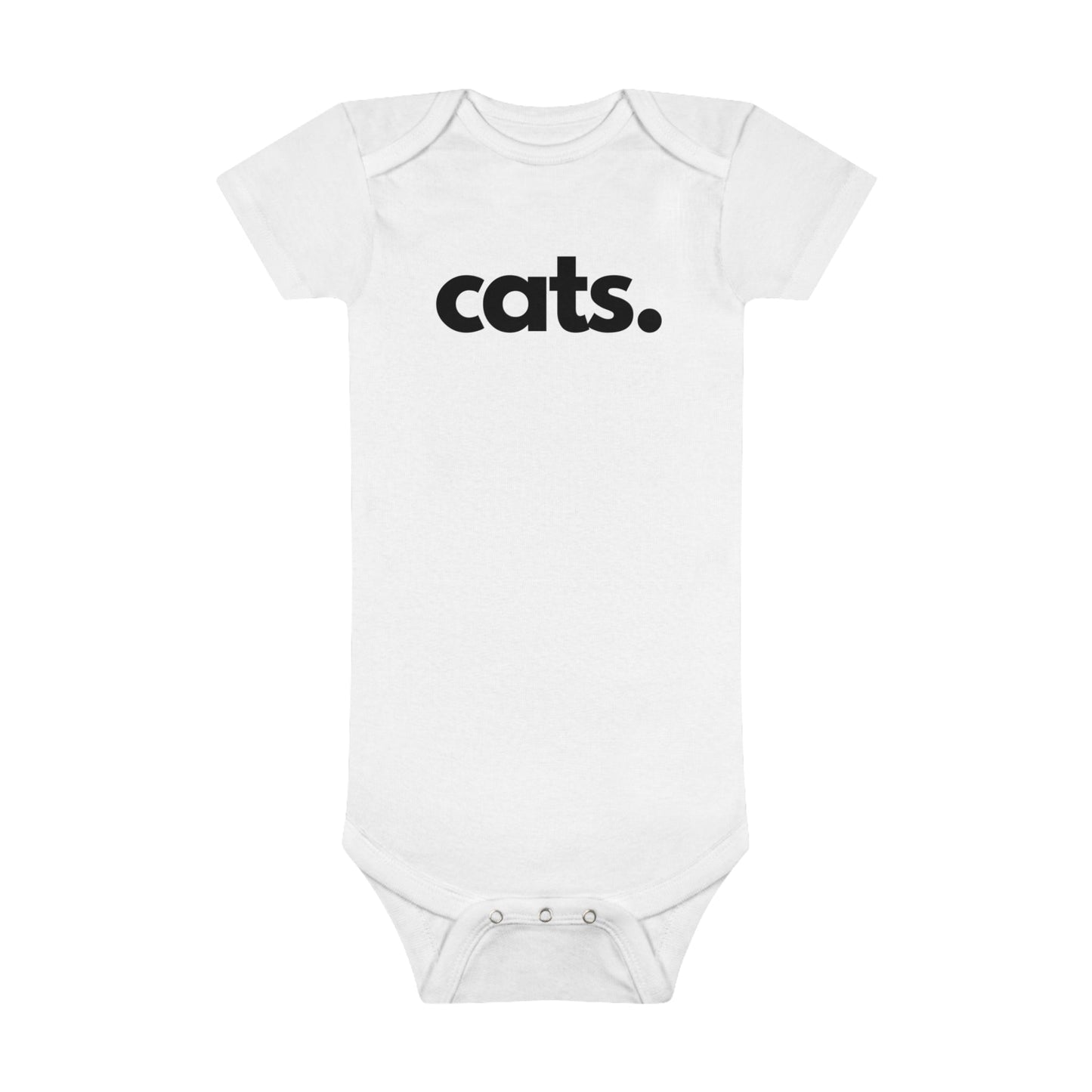 CATS, PERIOD. 100% Organic Cotton Baby Onesie® - All The Fauna - Support Animal Shelter Fundraising - Gifts for Animal Lovers