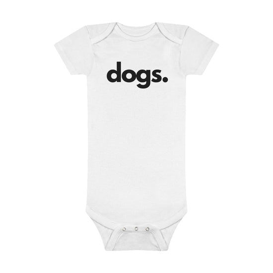 DOGS, PERIOD. 100% Organic Cotton Baby Onesie® - All The Fauna - Support Animal Shelter Fundraising - Gifts for Animal Lovers