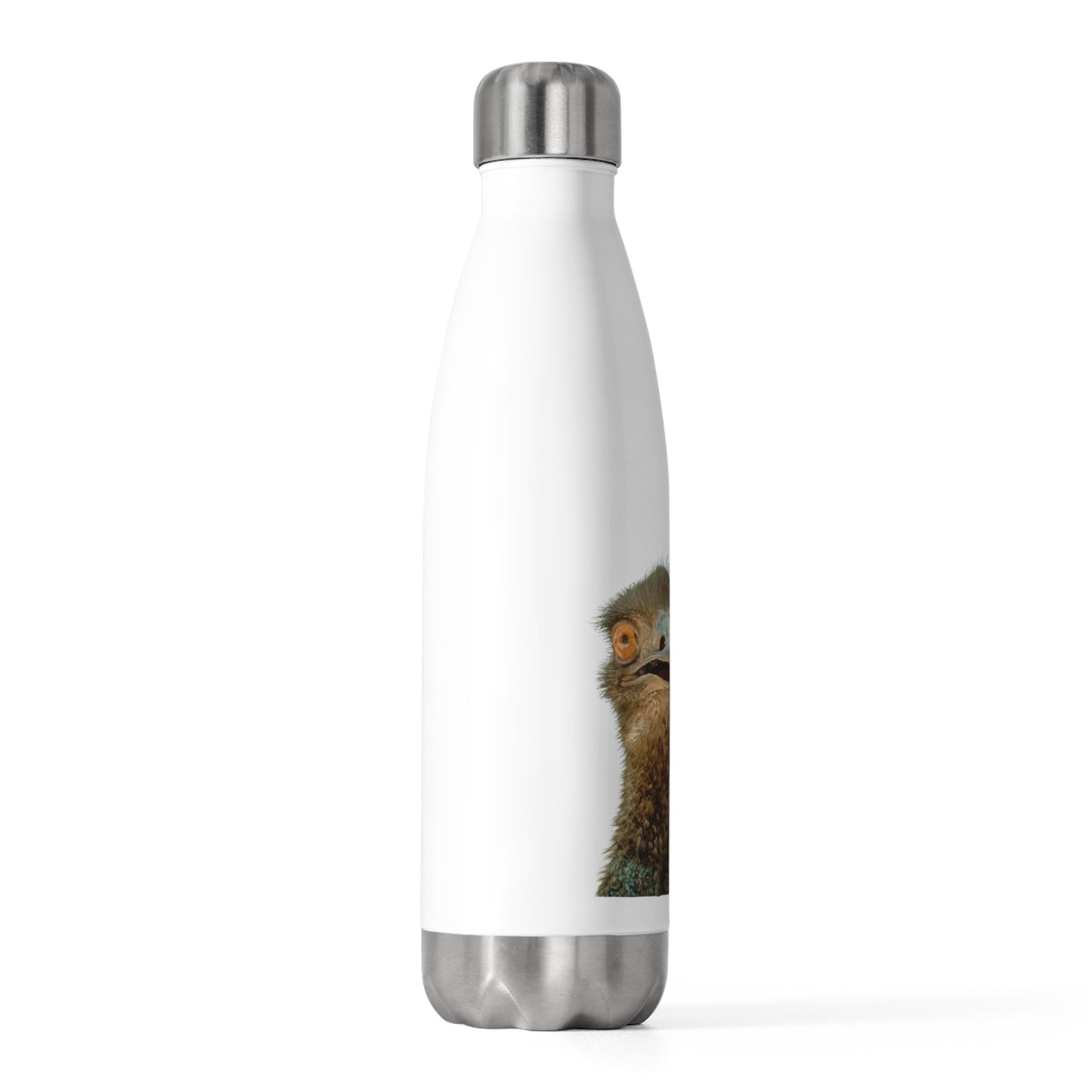 DON'T CHOOSE VIOLENCE TODAY Emmanuel the Emu Insulated Bottle 20 oz - All The Fauna - Support Animal Shelter Fundraising - Gifts for Animal Lovers