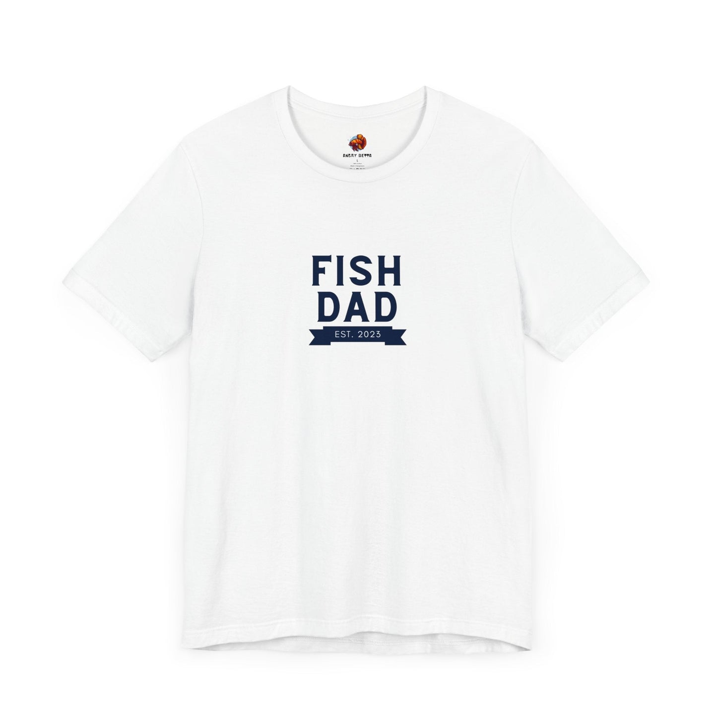 Fish Dad est 2023 Tropical Fish Unisex Heavy Cotton Tee - All The Fauna - Support Animal Shelter Fundraising - Gifts for Animal Lovers