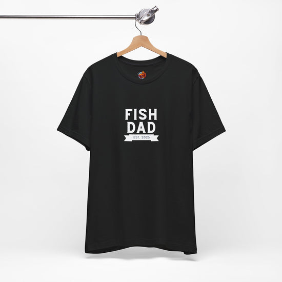 Fish Dad est 2023 Tropical Fish Unisex Heavy Cotton Tee - All The Fauna - Support Animal Shelter Fundraising - Gifts for Animal Lovers