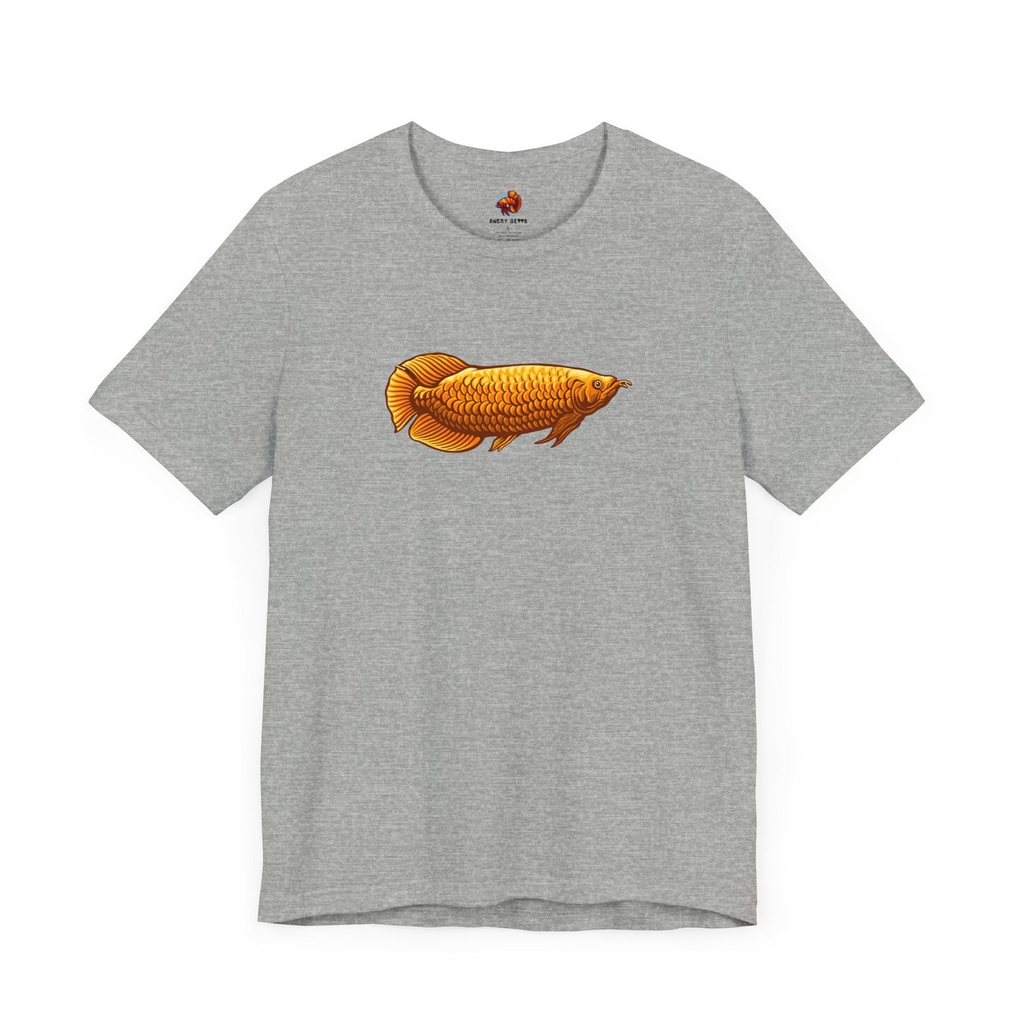 Golden Arowana Tropical Fish Unisex Heavy Cotton Tee - All The Fauna - Support Animal Shelter Fundraising - Gifts for Animal Lovers