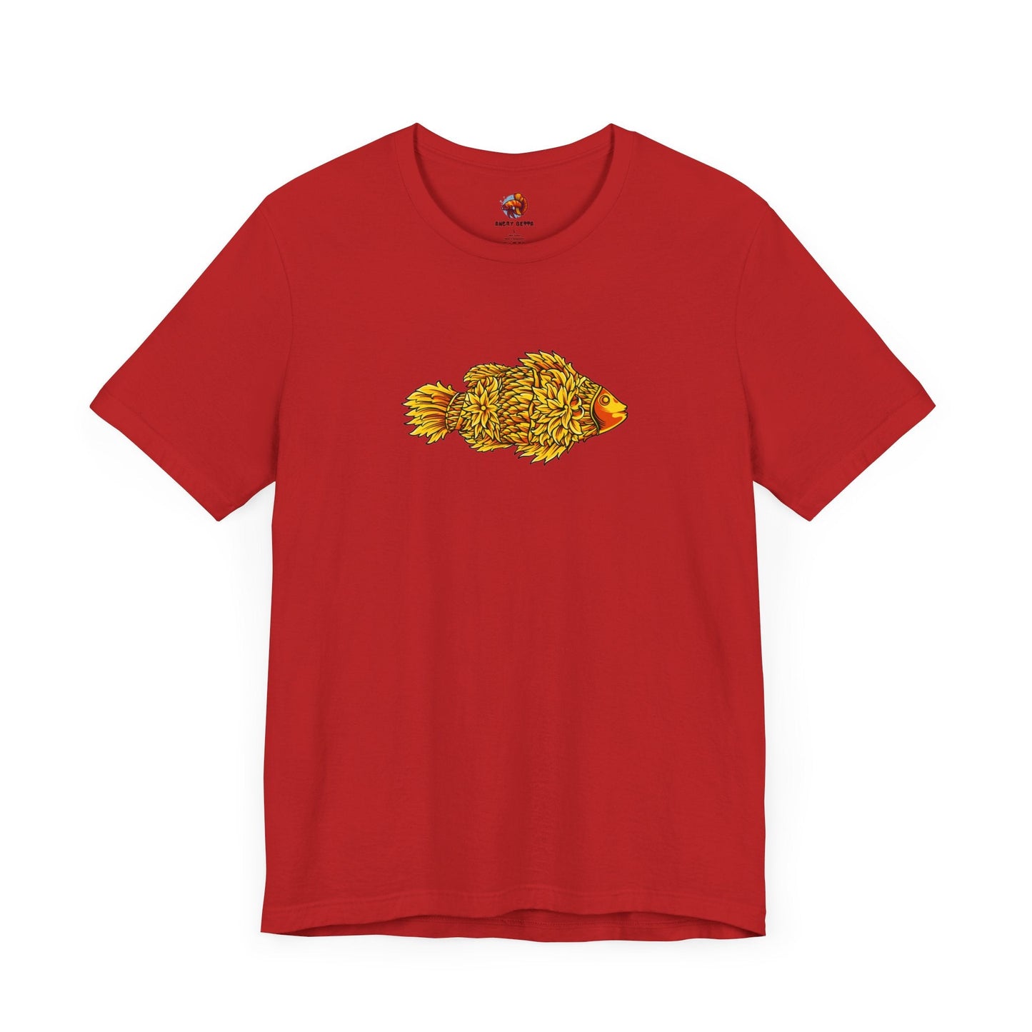 Golden Koi Tattoo Style Urban Cotton Tee - All The Fauna - Support Animal Shelter Fundraising - Gifts for Animal Lovers