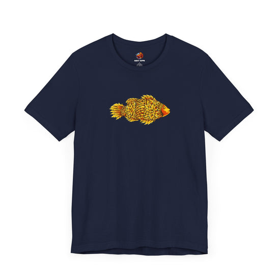 Golden Koi Tattoo Style Urban Cotton Tee - All The Fauna - Support Animal Shelter Fundraising - Gifts for Animal Lovers