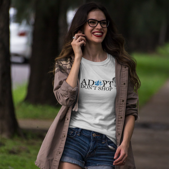 Adopt, Don't Shop Blue Paw Unisex Long Sleeve Tee