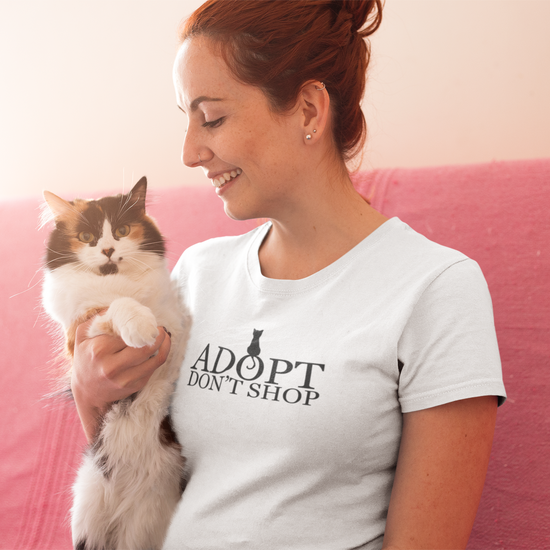 Adopt Don't Shop Black Cat Women's Softstyle Tee