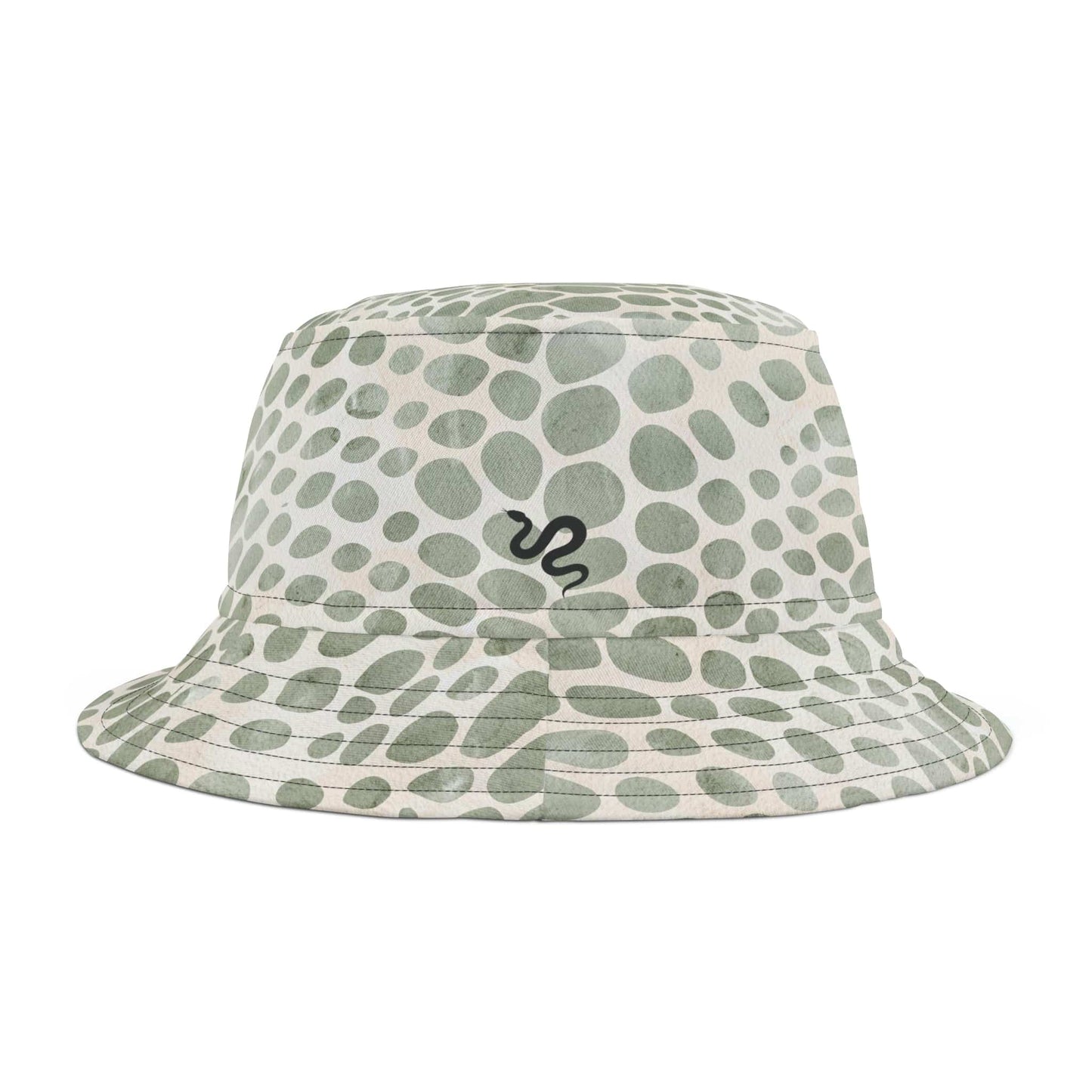 Printify Hats Small / Black stitching Snake Print Bucket Hat