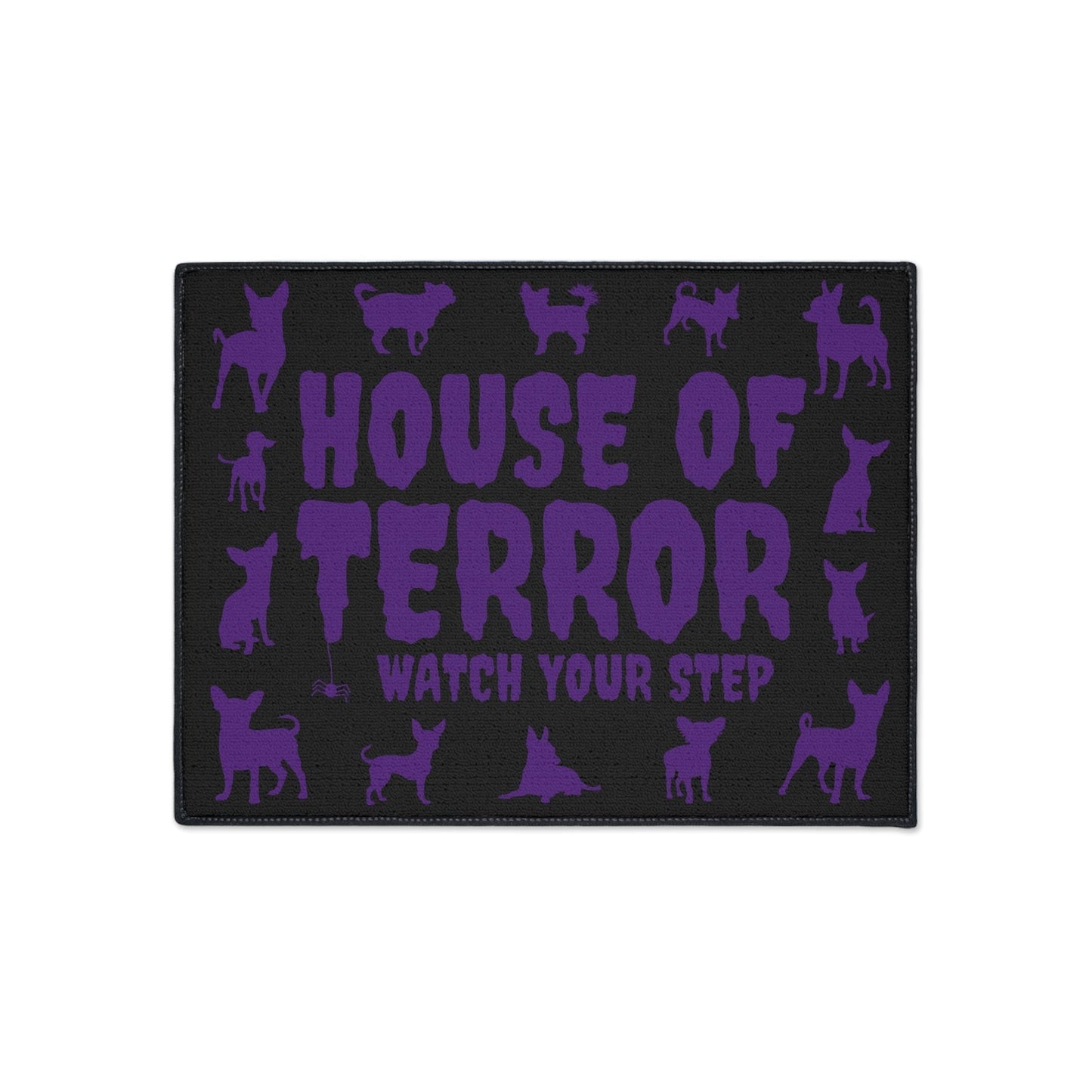 Printify Home Decor 18" × 24" House Of Terror Chihuahua Heavy Duty Halloween Floor Mat