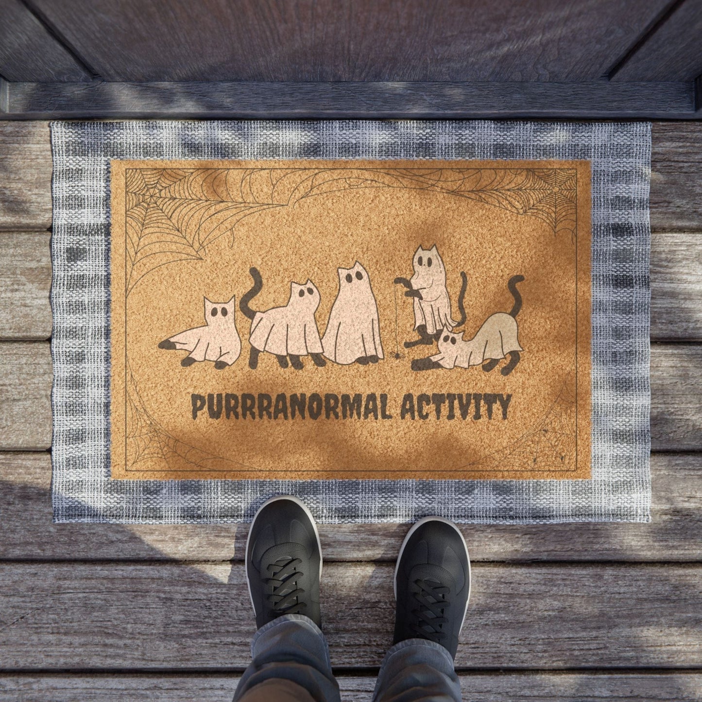 Printify Home Decor 24" x 16" PURRRANORMAL ACTIVITY Halloween Doormat