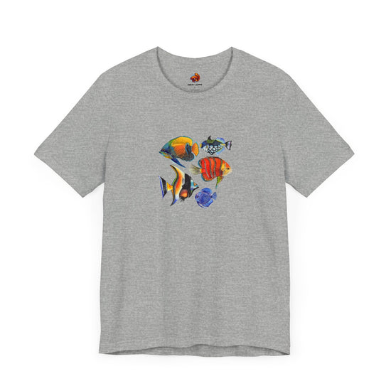 Marine Fish Watercolor Unisex Urban Cotton Tee - All The Fauna - Support Animal Shelter Fundraising - Gifts for Animal Lovers