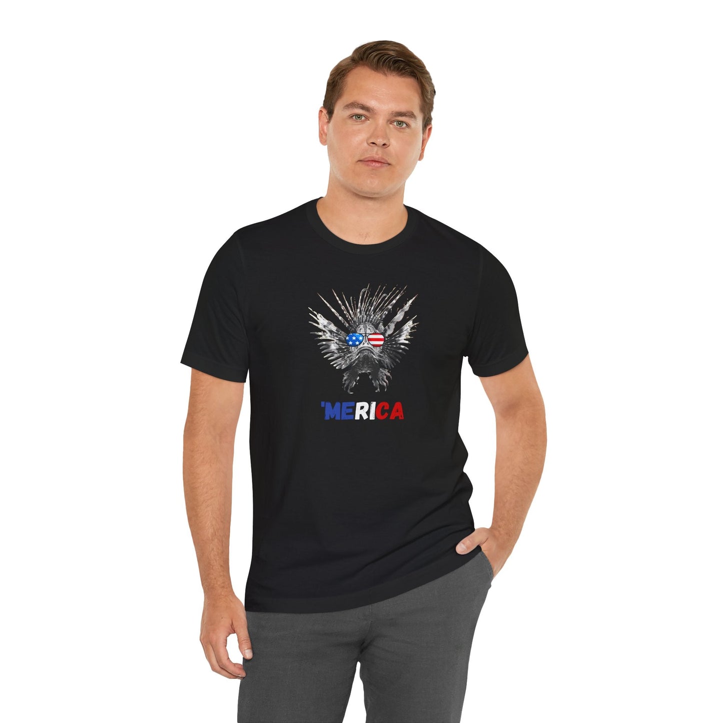 'MERICA Patriotic Lionfish Unisex Tee - All The Fauna