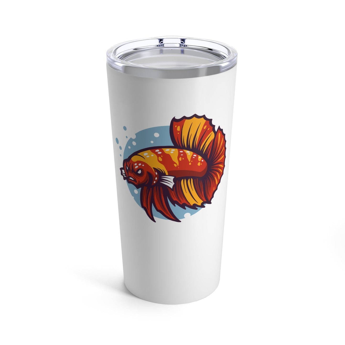 Printify Mugs 20oz Angry Betta Tropical Fish Tumbler 20 oz