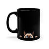 Peeking Siamese Black Ceramic Cat Coffee Mug 11 oz Mugs gifts for animal lovers supporting animal rescues