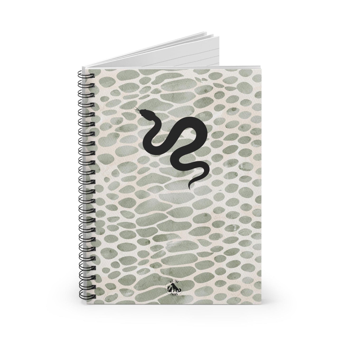 Printify Notebooks Snake Print Ruled Spiral Notebook