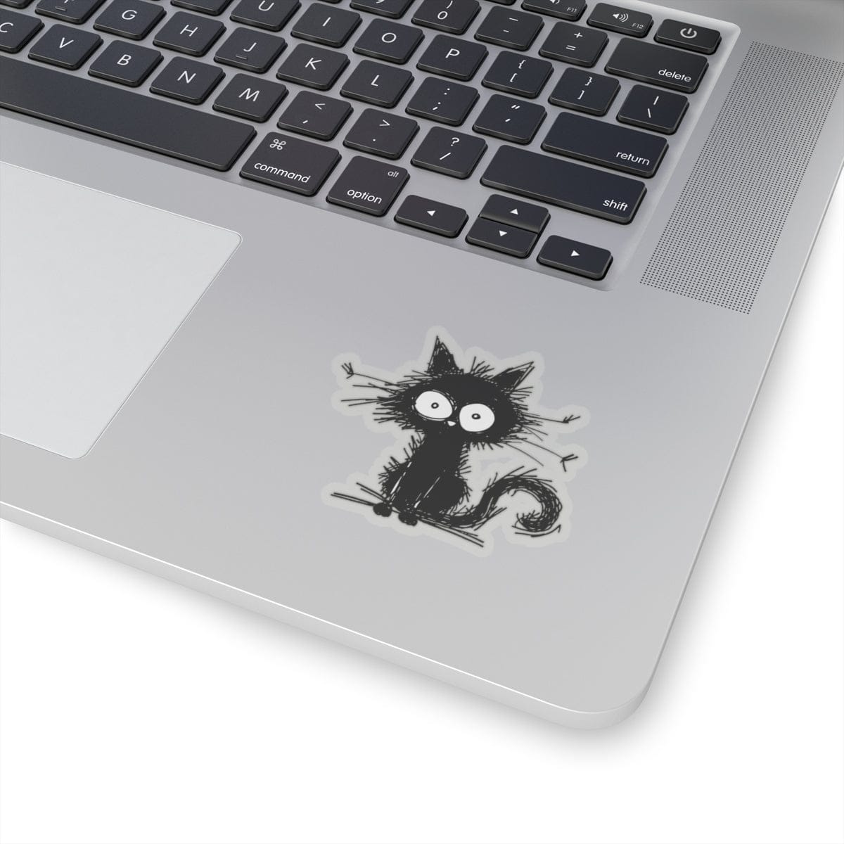 Printify Paper products 3" × 3" / Transparent Abe The Black Cat Transparent Kiss-Cut Cat Sticker
