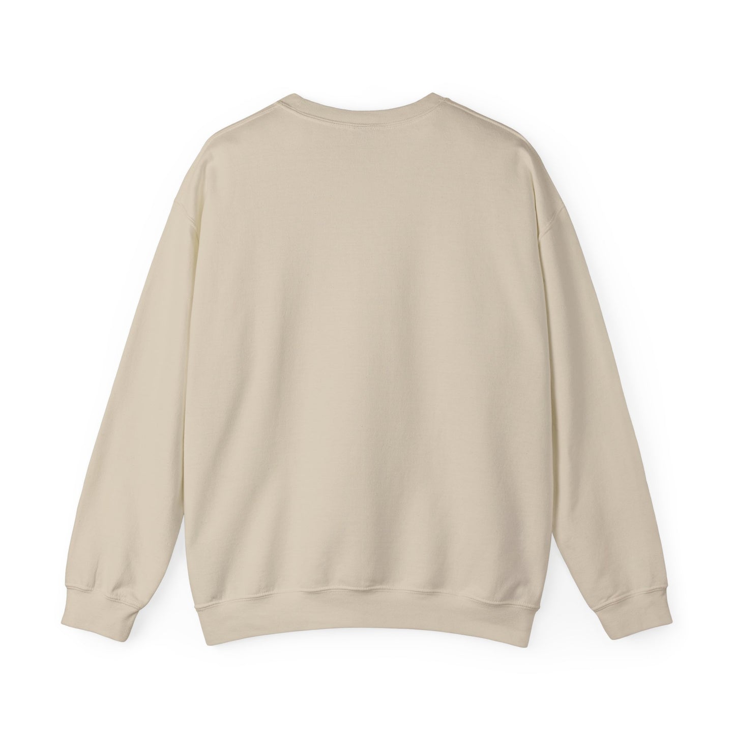Back view of pigs unisex crewneck sweatshirt by Animals, Period - farm animal advocate apparel in soft brushed fleece. Every purchase funds no-kill rescues and shelters. Relaxed fit, ribbed collar and cuffs. Pigs are among the most intelligent and emotionally complex animals on earth.
