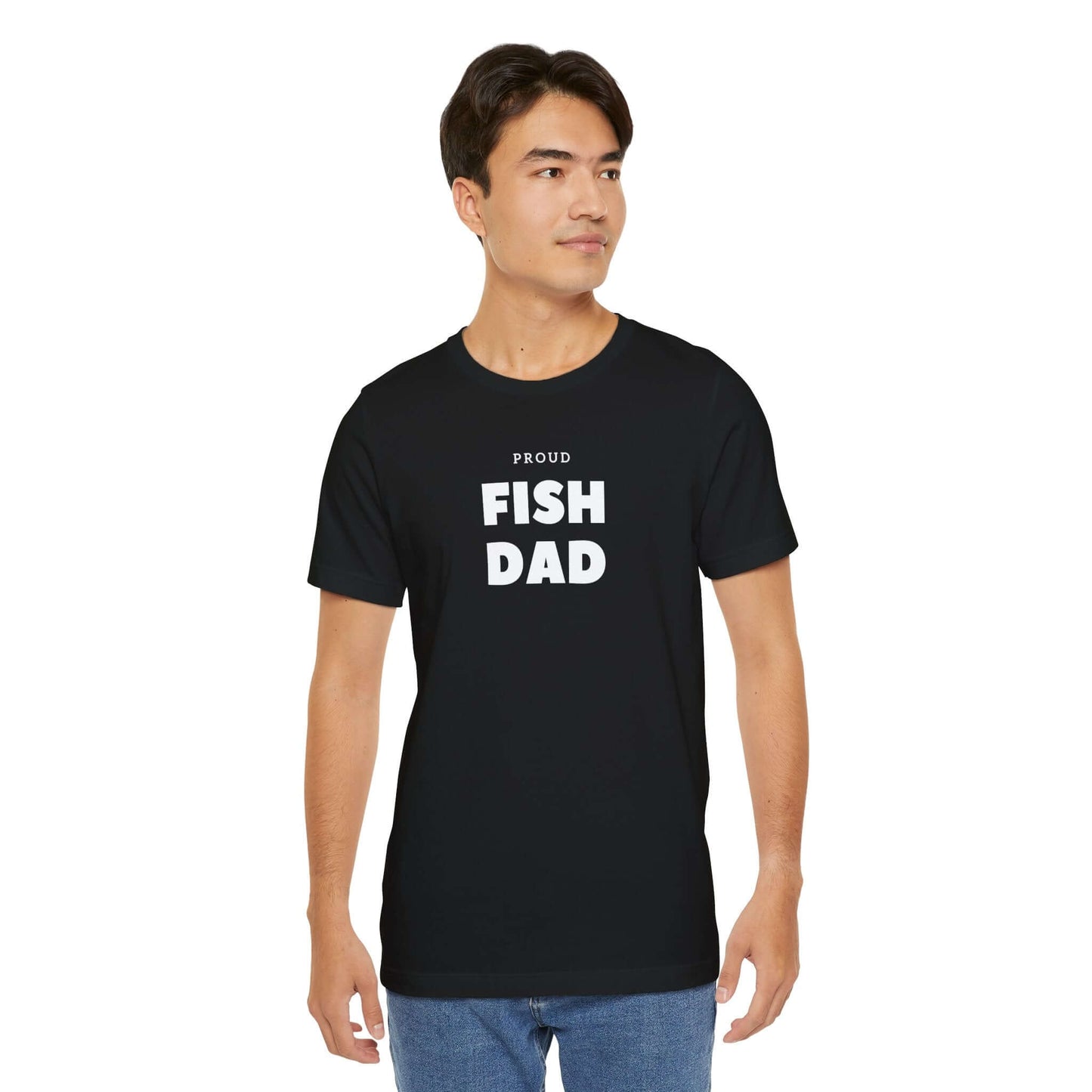 PROUD FISH DAD Crewneck Tee - Animal Shelter Fundraising