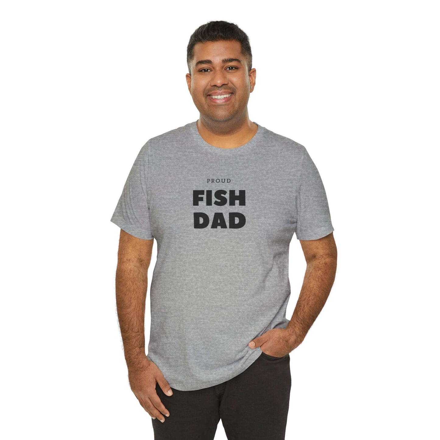 PROUD FISH DAD Crewneck Tee - Animal Shelter Fundraising