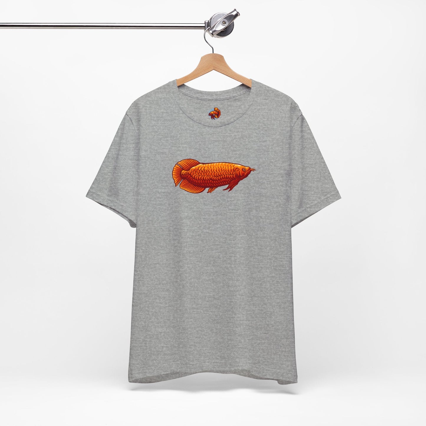 Red Arowana Tropical Fish Unisex Urban Cotton Tee - All The Fauna - Support Animal Shelter Fundraising - Gifts for Animal Lovers