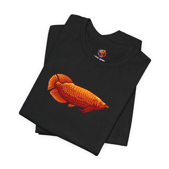 Red Arowana Tropical Fish Unisex Urban Cotton Tee - All The Fauna - Support Animal Shelter Fundraising - Gifts for Animal Lovers