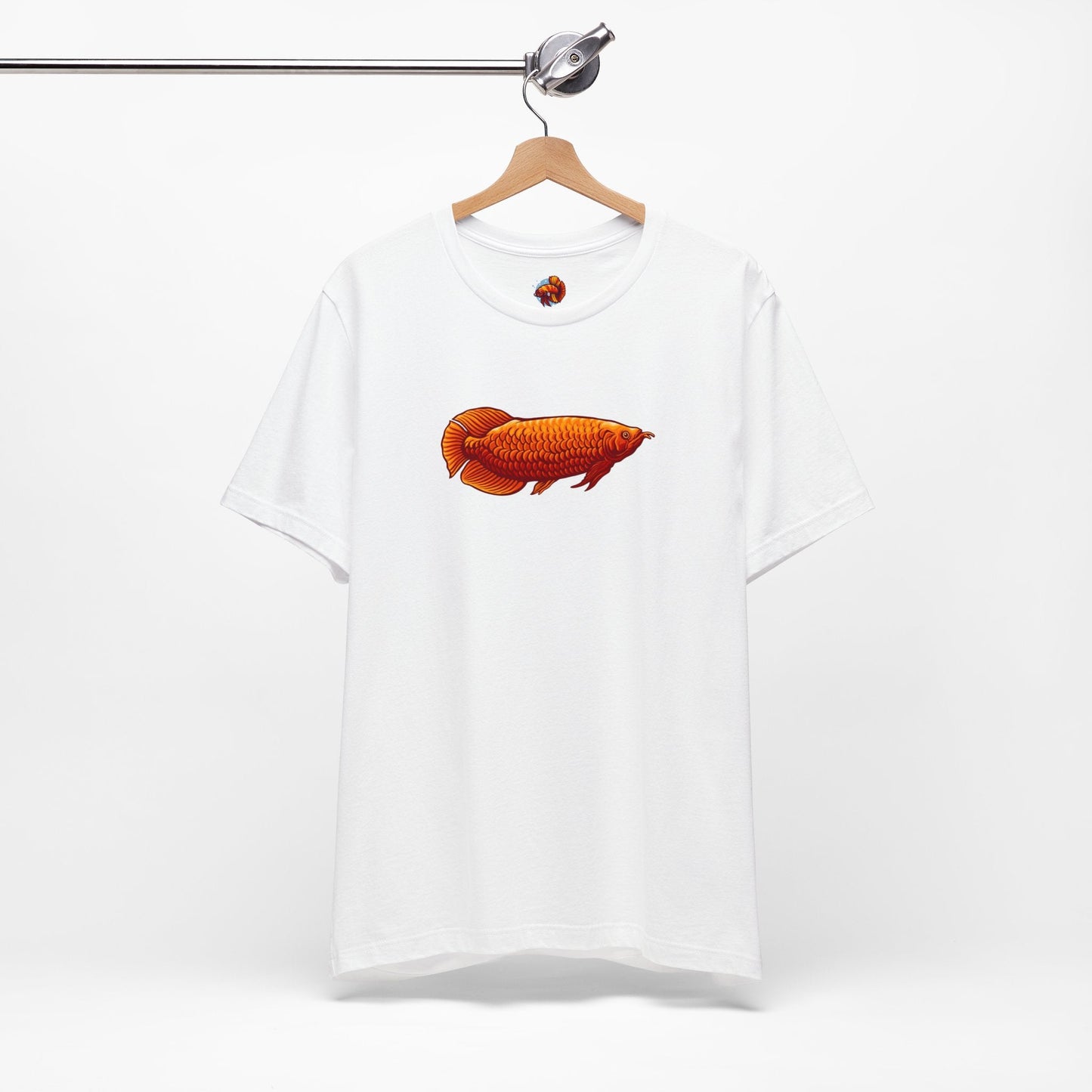 Red Arowana Tropical Fish Unisex Urban Cotton Tee - All The Fauna - Support Animal Shelter Fundraising - Gifts for Animal Lovers