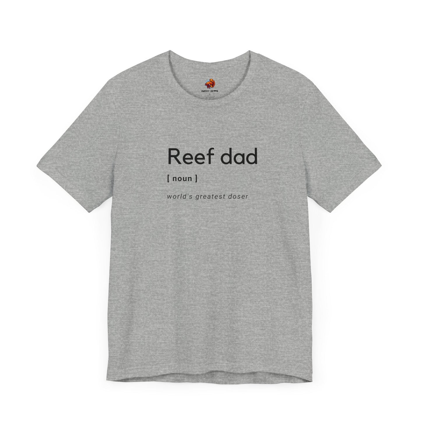 Reef Dad Noun Tropical Fish Unisex Heavy Cotton Tee - All The Fauna - Support Animal Shelter Fundraising - Gifts for Animal Lovers