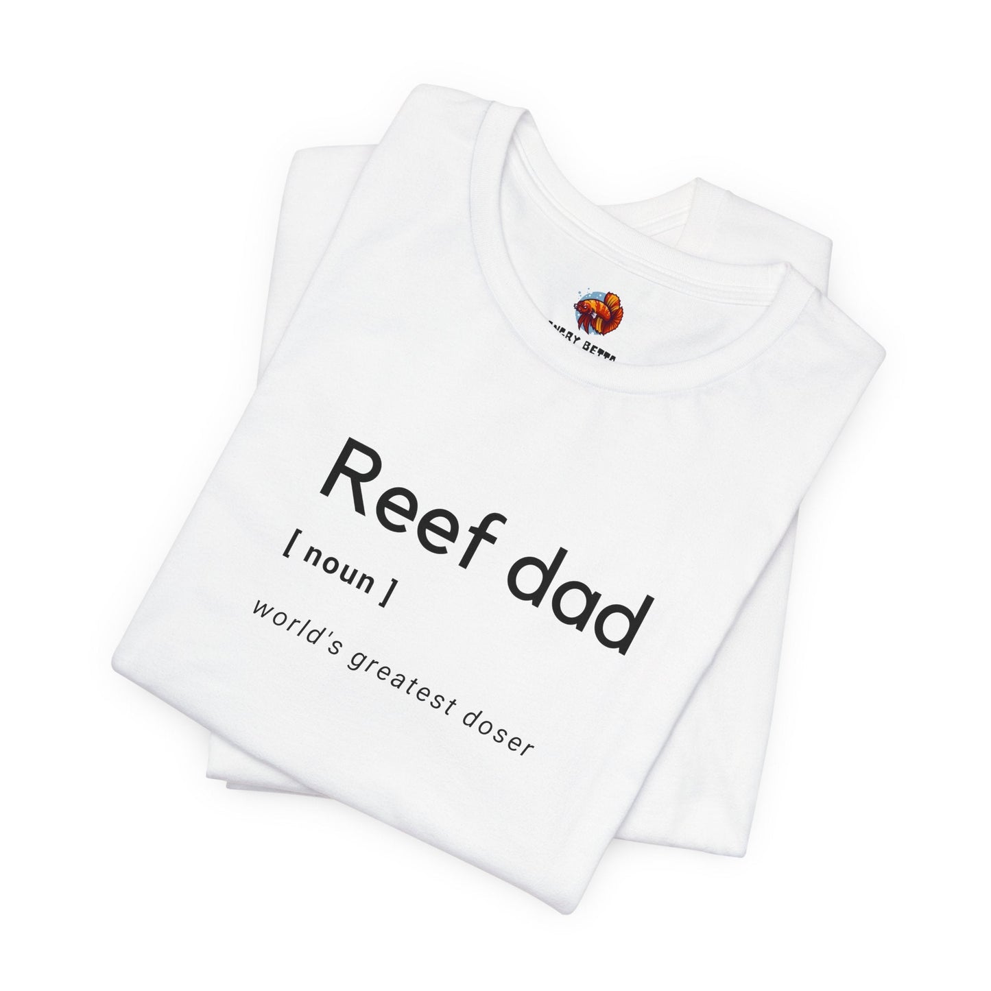 Reef Dad Noun Tropical Fish Unisex Heavy Cotton Tee - All The Fauna - Support Animal Shelter Fundraising - Gifts for Animal Lovers