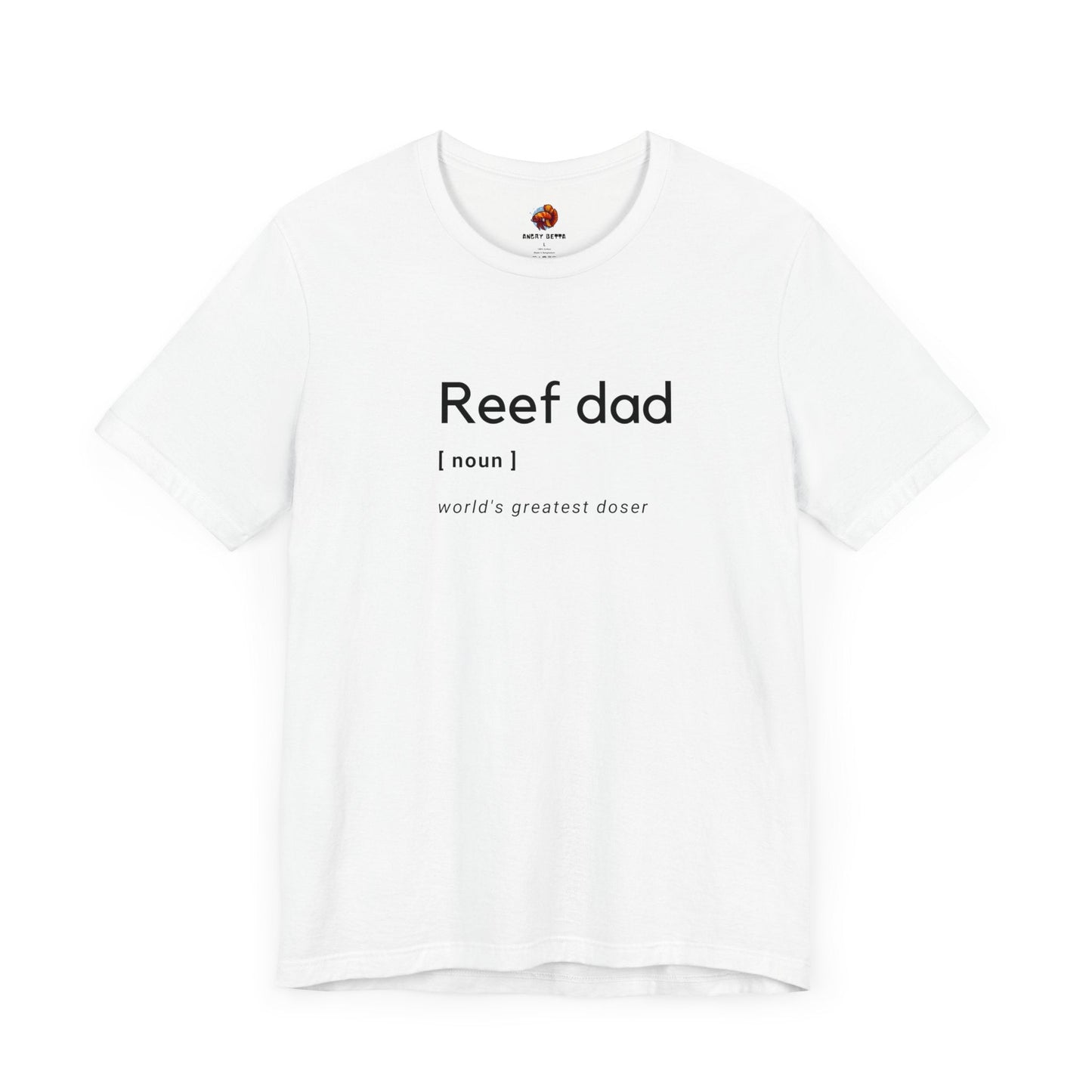 Reef Dad Noun Tropical Fish Unisex Heavy Cotton Tee - All The Fauna - Support Animal Shelter Fundraising - Gifts for Animal Lovers