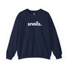 SNAILS, PERIOD. Unisex Crewneck Sweatshirt in Navy — sweatshirts that gives back to animal rescues