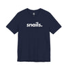 SNAILS, PERIOD. Unisex Tee in Navy — t-shirts that gives back to animal rescues