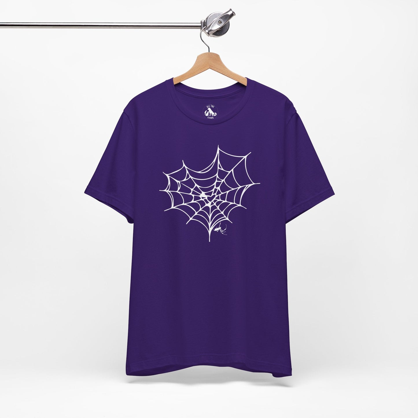 SPIDER WEB Unisex Halloween Tee - All The Fauna - Support Animal Shelter Fundraising - Gifts for Animal Lovers