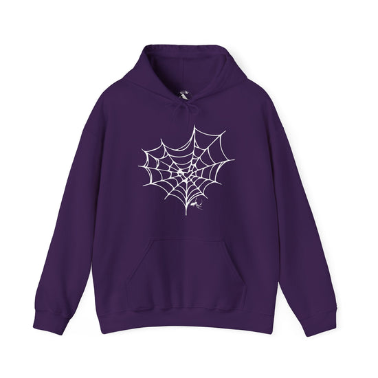 SPIDER WEB Unisex Heavy Blend™ Halloween Hoodie - All The Fauna - Support Animal Shelter Fundraising - Gifts for Animal Lovers