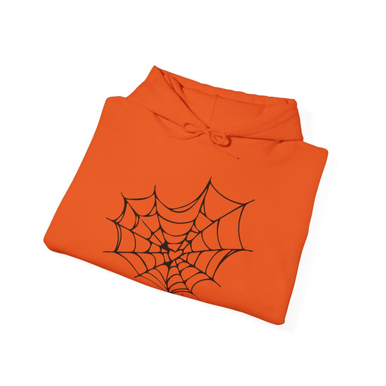 SPIDER WEB Unisex Heavy Blend™ Halloween Hoodie - All The Fauna - Support Animal Shelter Fundraising - Gifts for Animal Lovers