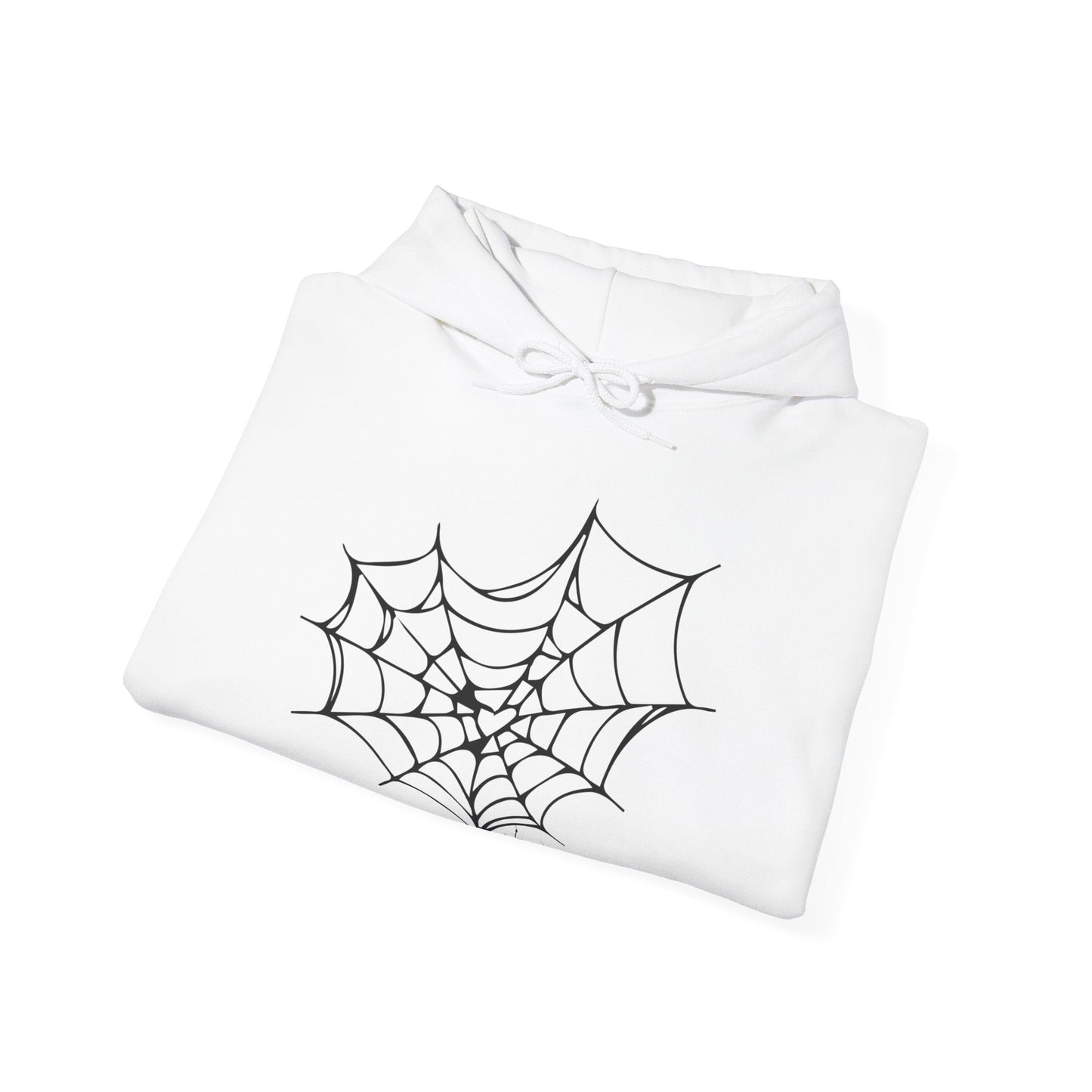 SPIDER WEB Unisex Heavy Blend™ Halloween Hoodie - All The Fauna - Support Animal Shelter Fundraising - Gifts for Animal Lovers