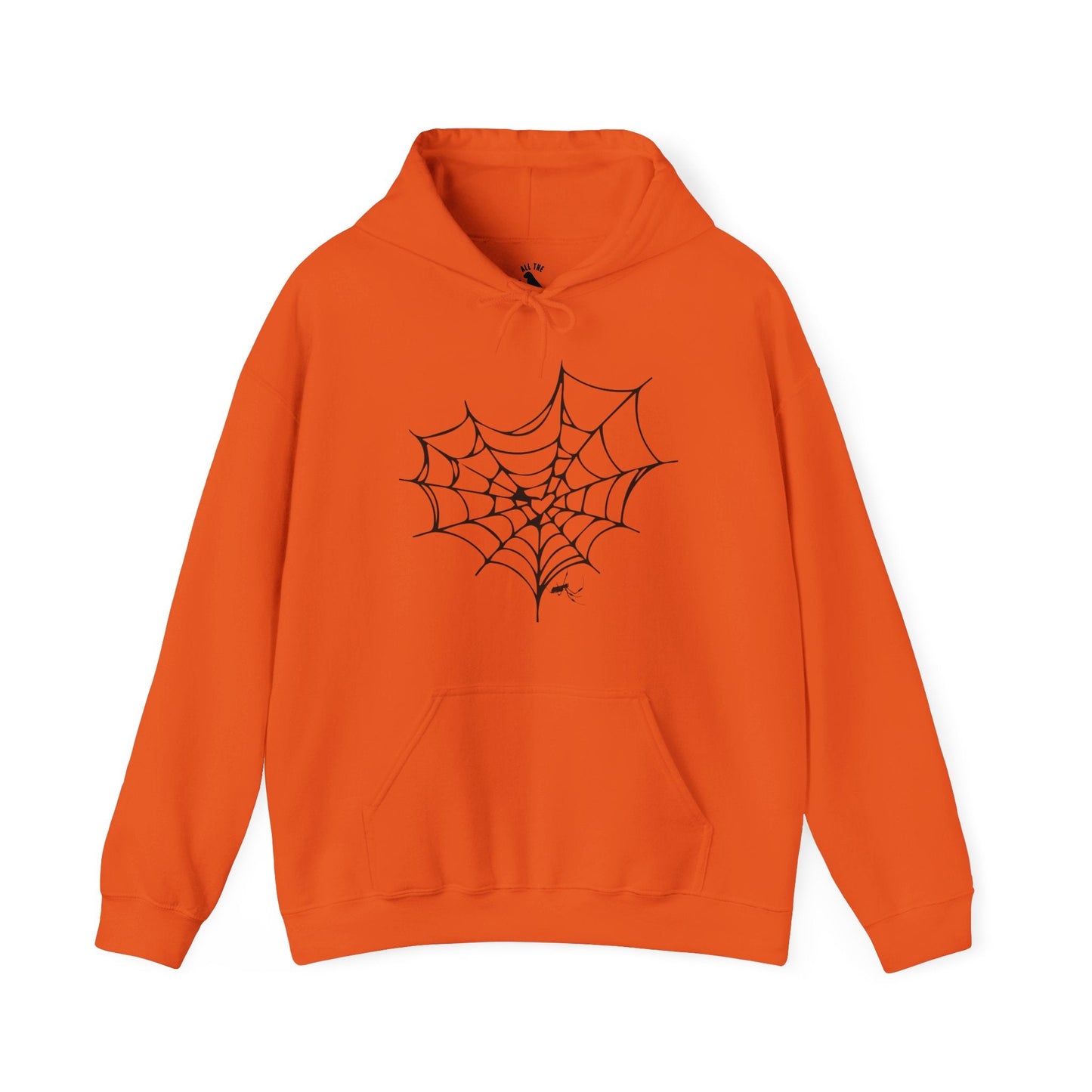 SPIDER WEB Unisex Heavy Blend™ Halloween Hoodie - All The Fauna - Support Animal Shelter Fundraising - Gifts for Animal Lovers