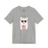 NO DRAMA Llama and Pig Unisex Tee in Athletic Heather — t-shirt that gives back to animal rescues
