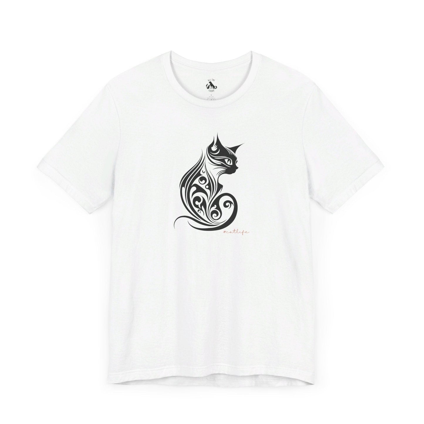 Printify T-Shirt White / S Cat Life 5 Unisex Tee for Cat Lovers