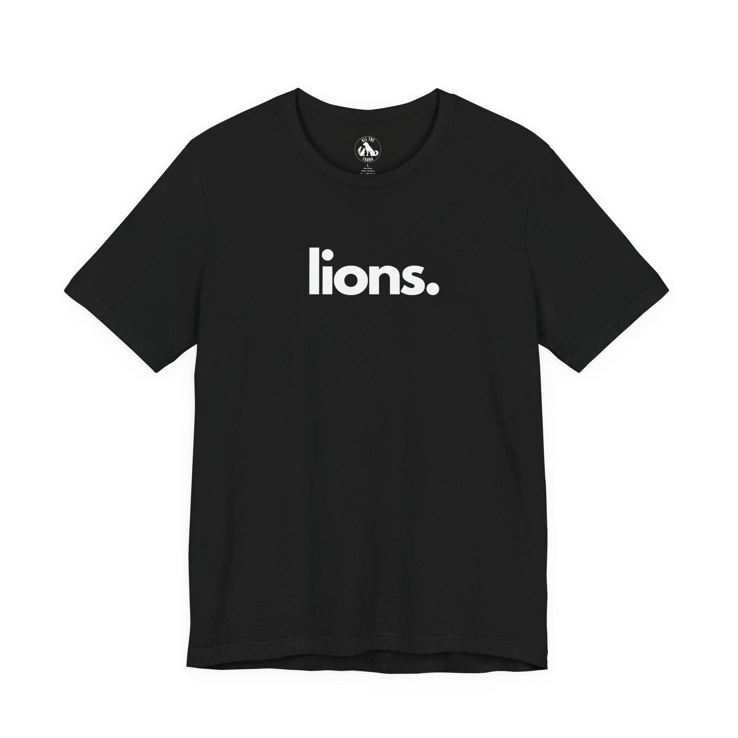 Printify T-Shirts Black / S LIONS. PERIOD. Unisex Tee