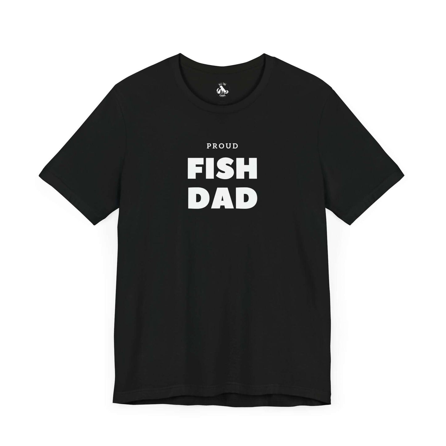 Printify T-Shirts Black / XS PROUD FISH DAD Crewneck Tee