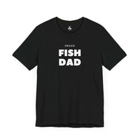 Printify T-Shirts Black / XS PROUD FISH DAD Crewneck Tee