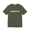 CAPYBARAS, PERIOD. Unisex Tee in Military Green — t-shirts that gives back to wildlife rescues