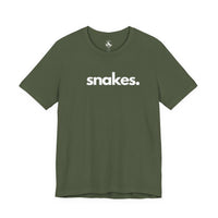 Printify T-Shirts Military Green / S SNAKES, PERIOD. Unisex Tee